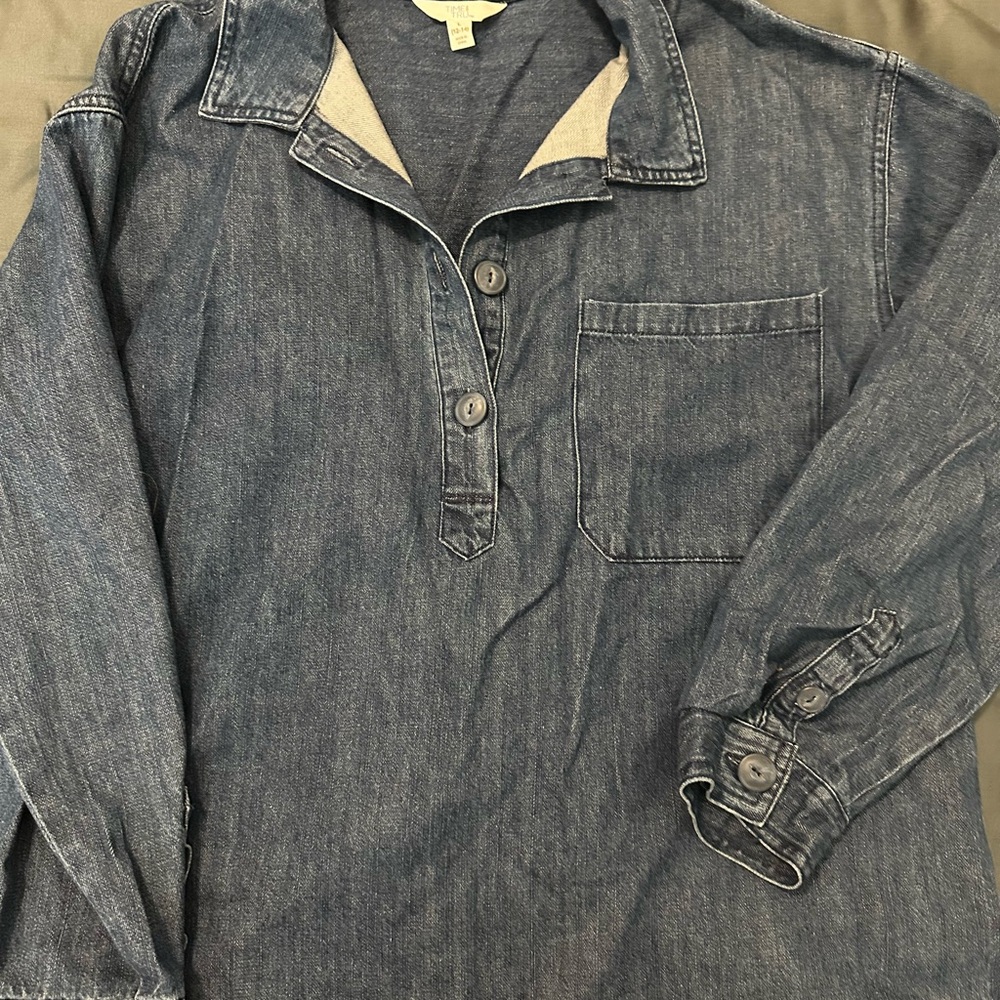 Denim Button-Up Shirt
